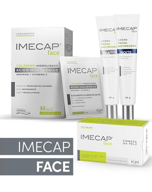 Embalagens da linha Imecap Face